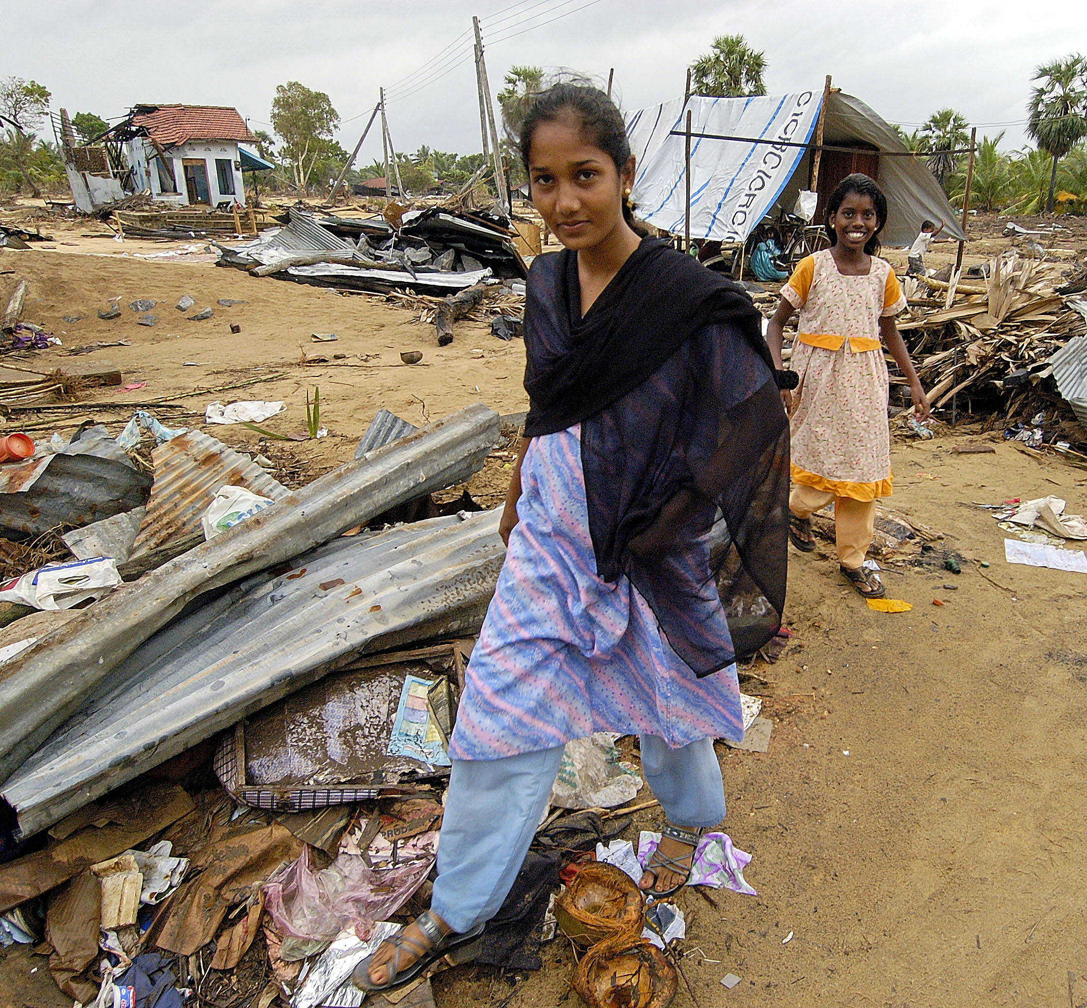 A tsunami survivor walks in Batticaloa, Sri Lanka. Photo by Paul Jeffrey, ACT International.