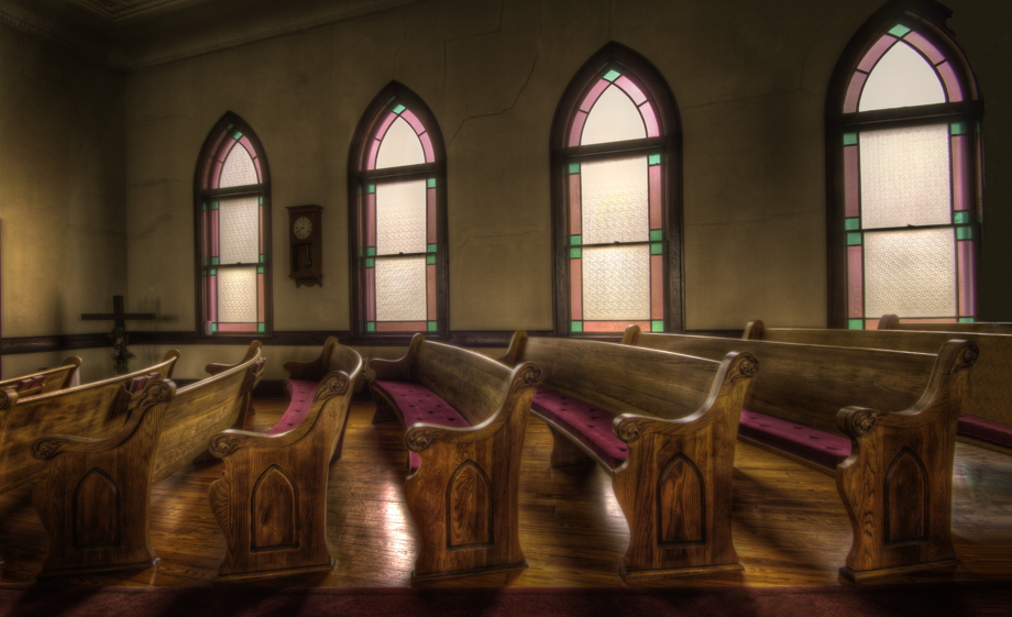 Bethel United Methodist Church, near Washington, Ga., was founded around 1835. The current white-frame sanctuary dates to 1916, and was built for about $7,000, including furnishings. Photo by Scott MacInnis, courtesy Historic Rural Churches of Georgia.