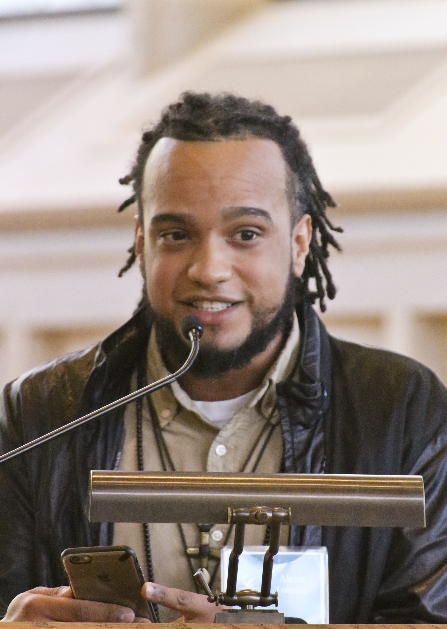 Alexis Francisco speaks during the third National Consultation on Hispanic/Latino Ministries held at Duke University Divinity School in Durham, N.C. Photo by Arthur McClanahan, Iowa Conference