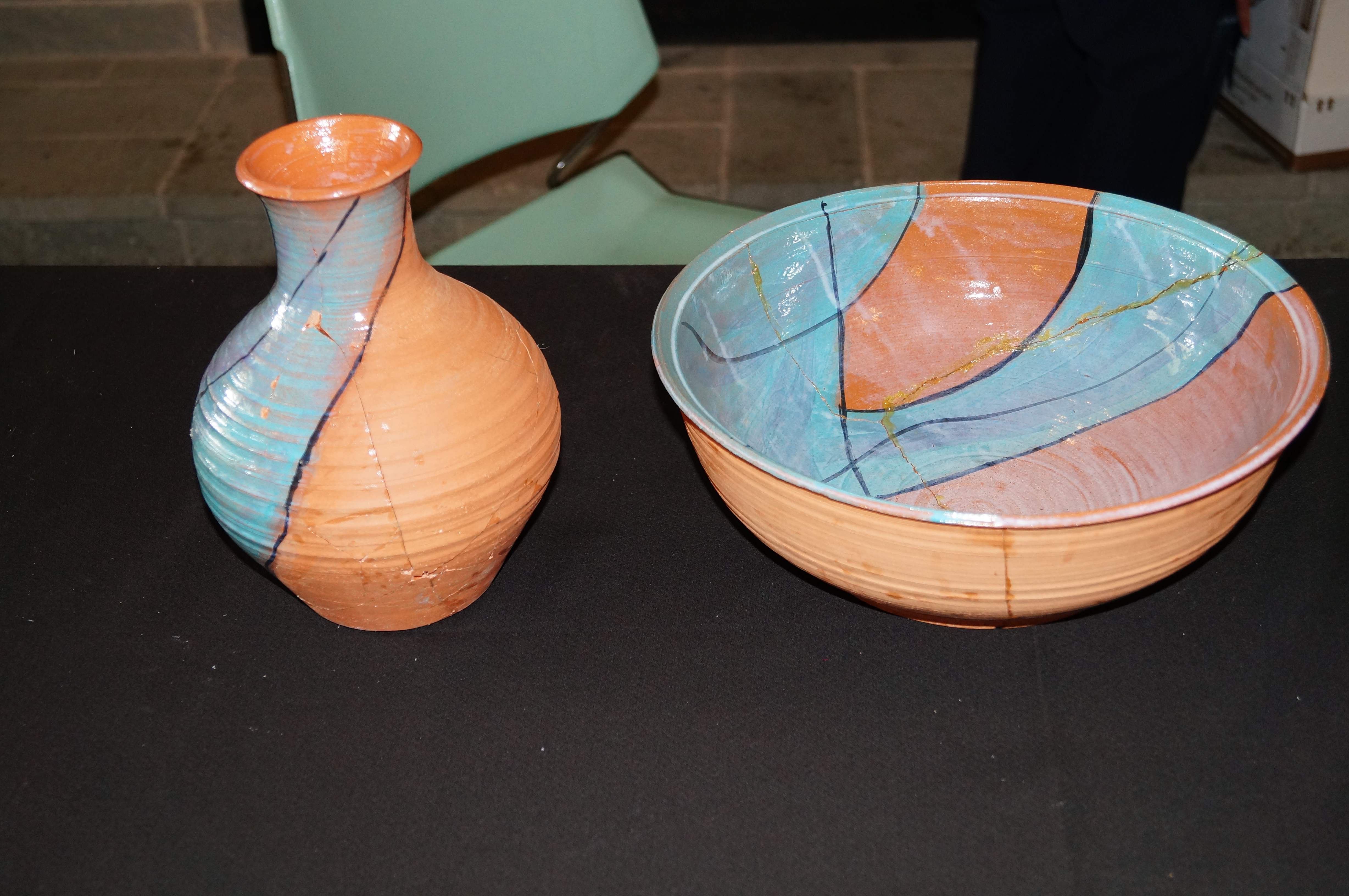 The once-broken, now-repaired pitcher and bowl clergywomen had originally given to the Rev. Helen Crotwell, who they hoped would be the Southeast’s first woman bishop. Photo by Jasmine Haynes, Mississippi Conference