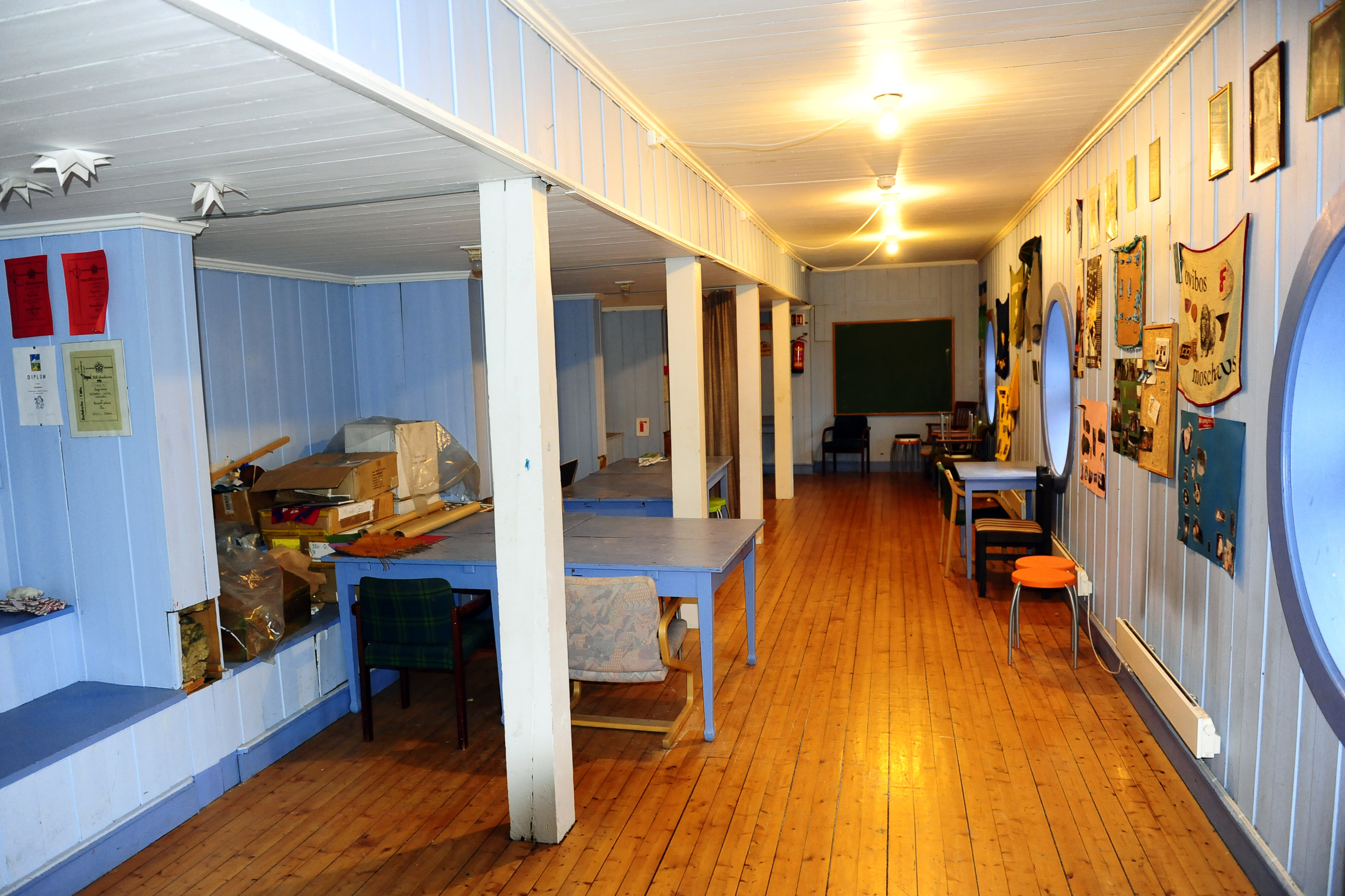 The loft of Trondheim Methodist Church in Trondheim, Norway, looks almost like it did in 1941-42 when it served as a secret synagogue. It is currently used by a Methodist scouting group. Photo courtesy of Ole-Einar Andersen.