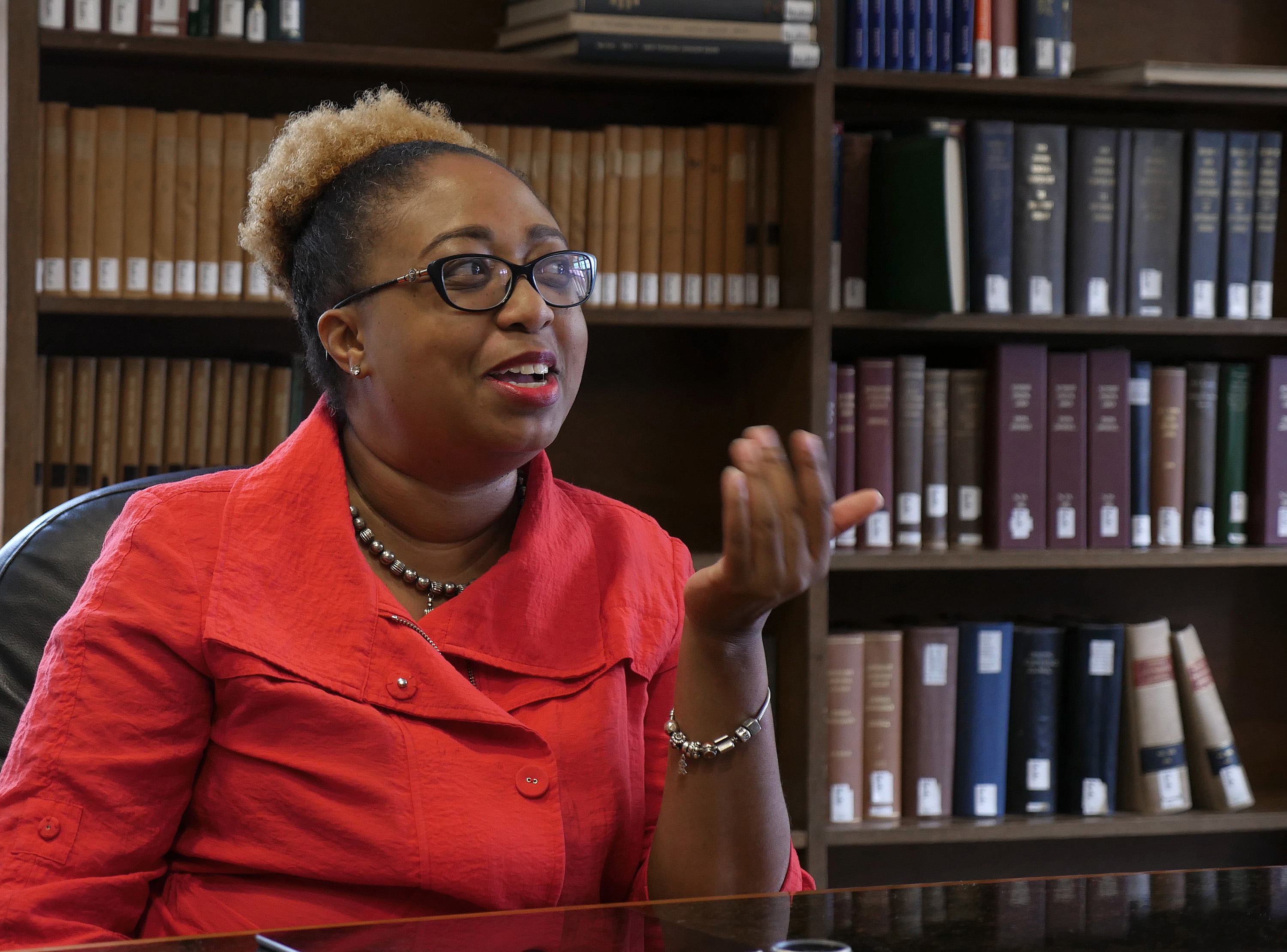 Jackie Scott, master of divinity student from St. Louis, is doing her summer field education at Duke Memorial United Methodist Church in downtown Durham, N.C. Photo by Kathy L. Gilbert, UMNS.