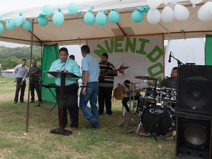 The Rev. Félix Medina has been working for several years to obtain land to build a church that he dreams will be filled with children, young people and adults of all ages in this poor section of Honduras. Photo by Kathy L. Gilbert, UMNS,