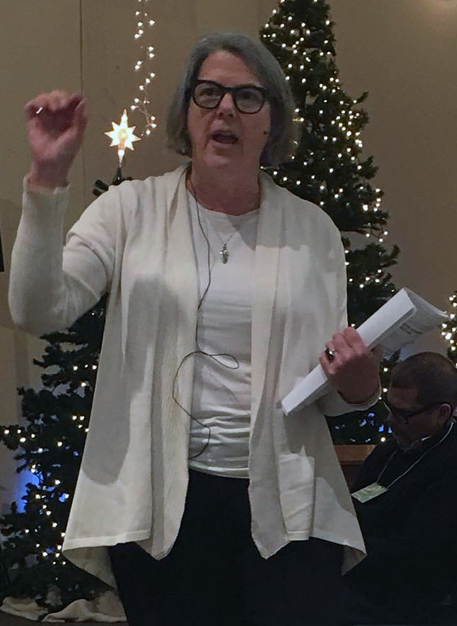 Becky Williams, director for sexual ethics and advocacy for the United Methodist Commission on the Status and Role of Women, leads a Jan. 24 training for the denomination’s Rio Texas Conference at Manchaca United Methodist Church near Austin. Photo by the Rev. Teresa Gayle Welborn.