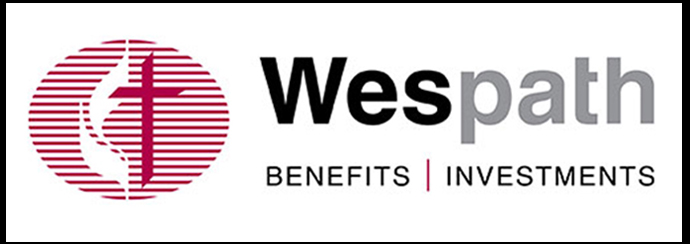 The logo for the former United Methodist Board of Pension and Health Benefits features a first syllable that points to John Wesley, Methodism’s founder, with the second suggesting the agency will follow Wesley’s and Methodism’s way. Logo courtesy of Wespath.