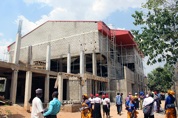 Abuja Area 1 United Methodist Church in Abuja, Nigeria, has been under construction since 2009. The church has been fined several times for failing to meet federal construction deadlines. Photo by E Julu Swen, UMNS.