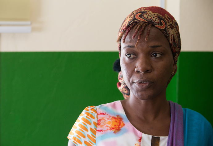 Olivia Adiko recalls how she took shelter at the radio station during election-related violence in 2011. Photo by Mike DuBose, UMNS.