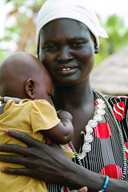 Zambian mother and baby. The Zambian government is working to cut malnutrition rates. A web-only photo by Margaret W. Nea from the Bread for the World 2011 Hunger Report.