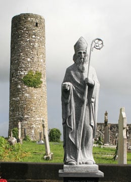 This sculpture of St. Patrick stands in a Aghagower, County Mayo, Ireland. A web-only photo courtesy of Andreas F. Borchert.