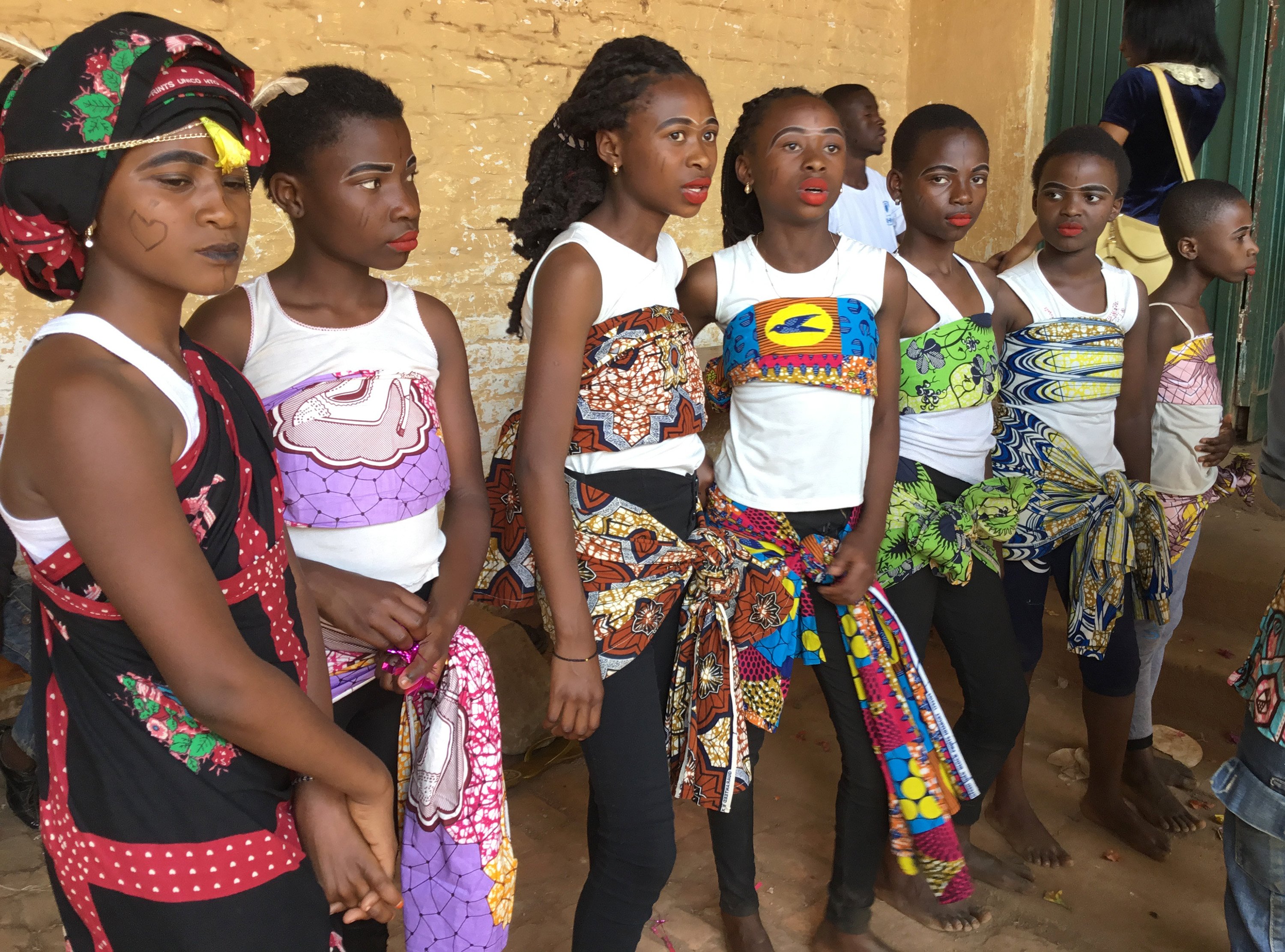 Girls are introduced to fashion and makeup during the camp. Photo by Philippe Kituka Lolonga.