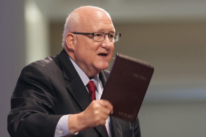 Bishop J. Michael Lowry, Central Texas Conference, was one of three bishops who spoke at the Wesleyan Covenant Association in Marrietta, Ga. Photo by Kathy L. Gilbert UMNS.