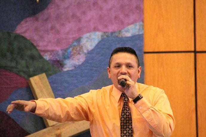 The Rev. Ruben Rivera is a part-time local pastor who founded and leads La Luz De Cristo (The Light of Christ), an Hispanic United Methodist Church in Elgin, Ill. The church was chartered in February with 146 members. Photo by Joyce Carrasco