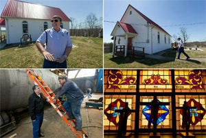 The Rev. Don Rush, 57, worked his way up from welder to plant manager at Sistersville (W.Va.) Tank Works. He has been a bivocational pastor in The United Methodist Church for nine years. Photos by Mike DuBose, MNS.