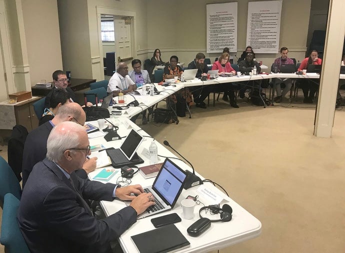 The Commission on General Conference met in August at First United Methodist Church in Lexington, Ky.  The commission promised an independent investigation after Voting irregularities were revealed soon after the adjournment of the special 2019 General Conference. Photo by Diane Degnan, United Methodist Communications.