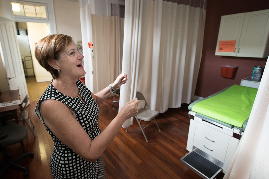 Stacy Stevens Hall, RN, is board chair of Luke's House, a free medical clinic that was founded in the aftermath of Hurricane Katrina. Photo by Mike DuBose, UMNS.