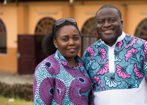 United Methodist missionary couple Francine Mpanga Mufuk (left) and the Rev. Jean Claude Masuka Maleka have been married for 18 years.