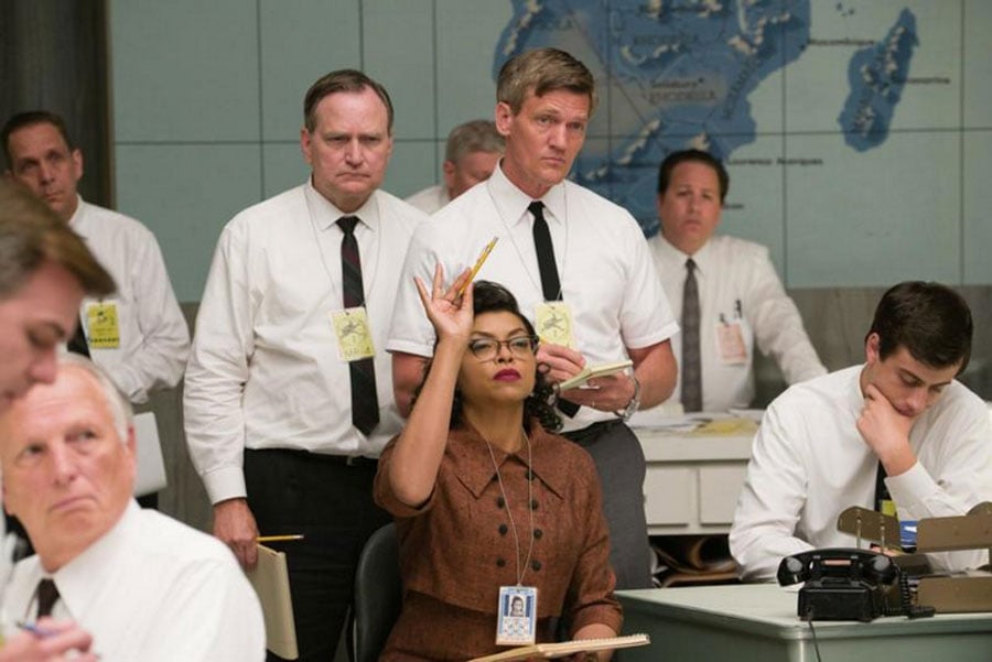 Taraji P. Henson played Katherine G. Johnson in the movie “Hidden Figures.” In this scene, Johnson makes one of many key contributions to the effort to send John Glenn into orbit. Photo by Hopper Stone, “Hidden Figures” (20th Century Fox)