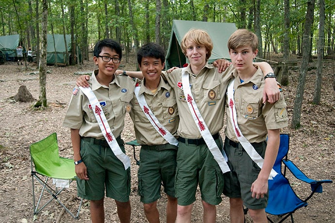 Boy Scouts from Troop 17 in Nashville, Tenn., enjoy time together at Camp Boxwell in Laguardo, Tenn., in 2012. Most scouting programs have postponed or canceled their 2020 summer camps due to COVID-19. File photo by Mike DuBose, UM News.