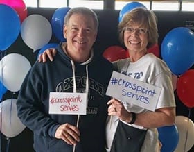 The Rev. Lisa Ausley (right) is associate pastor of the South Crestview campus of Crosspoint, a United Methodist church in Niceville, Fla. Her husband, the Rev. Rurel Ausley, is lead pastor of Crosspoint. Photo courtesy of the Rev. Lisa Ausley. 