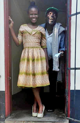 Mellan Nyagato poses with her late father, Enock, who died of COVID-19 in July 2020. Photo courtesy of Mellan Nyagato.