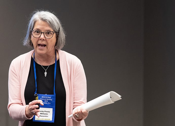 Becky Posey Williams of the United Methodist Commission on the Status and Role of Women leads a workshop on preventing sexual misconduct in the church at the 2019 Black Methodists for Church Renewal meeting in Atlanta. File photo by Mike DuBose, UM News.