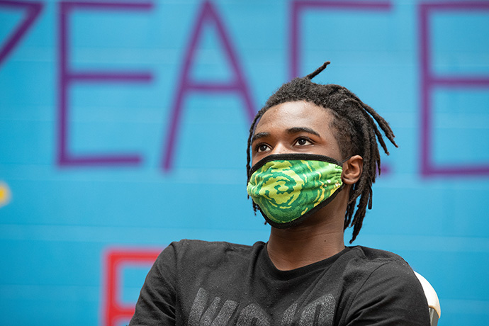 Malachi Carey is a student in the Vocational Success Institute, a summer employment program for youth at Bethlehem Centers of Nashville. Photo by Mike DuBose, UM News.