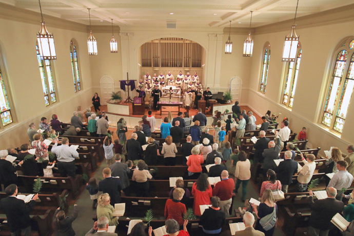 First United Methodist Church of Asheboro, North Carolina, is among the Lighthouse Congregations in the Western North Carolina Conference of The United Methodist Church. Such churches make clear that they are solidly United Methodist. They offer a safe, supportive place for those who want to stay in the denomination after their local church voted to disaffiliate. Photo courtesy First United Methodist Church of Asheboro.