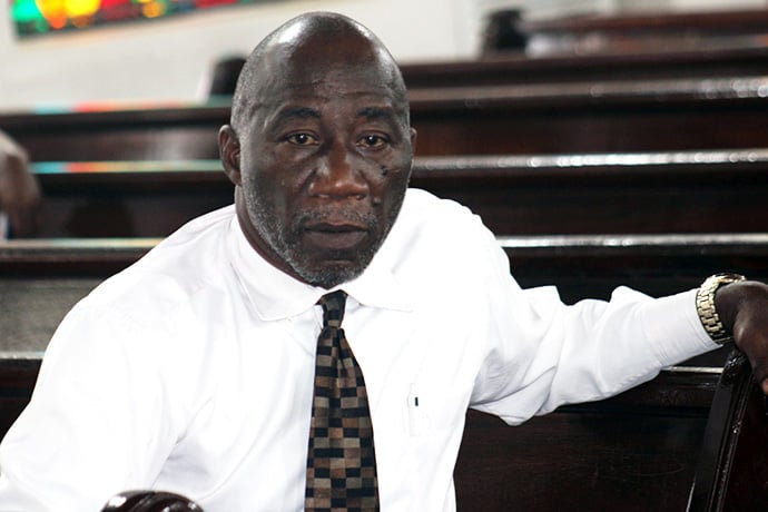 The Rev. Caleb S. G. Domah, Liberia Conference director of at-risk youth, is co-chair of a special committee discussing the future path of the conference. He is an executive of United Methodist Africa Forum/Stay UMC, which favors remaining part of the global denomination. Photo by E Julu Swen, UM News.